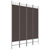 vidaXL Biombo/divis&oacute;ria com 4 pain&eacute;is 160x200 cm tecido castanho