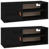 vidaXL Arm&aacute;rios de parede 2 pcs 80x30x30 cm pinho maci&ccedil;o preto