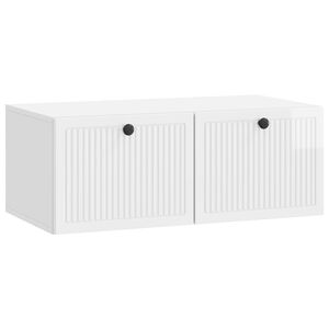 vidaXL Gabinete de TV de Parede Branco Brilhante 78,5 x 41 x 30 cm