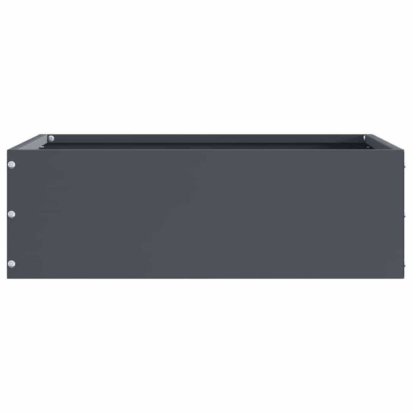 vidaXL Acabamento para Gramado 6 pcs Antracite 40 x 40 x 13 cm A&ccedil;o