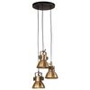 vidaXL Candeeiro suspenso 25 W 30x30x100 cm E27 bronze antigo