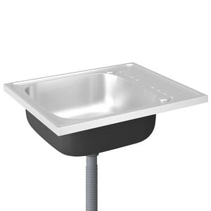 vidaXL Lava-lou&ccedil;a cozinha + escorredor 600x500x155mm a&ccedil;o inox prateado