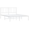 vidaXL Estrutura de cama com cabeceira 140x190 cm metal branco