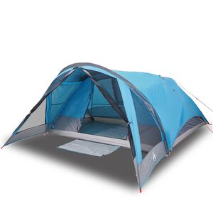 vidaXL Tenda familiar estilo cabana para 6 pessoas imperme&aacute;vel azul