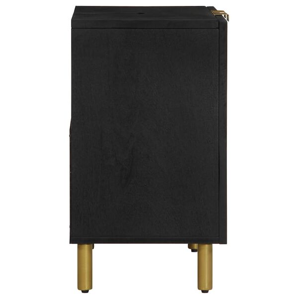 vidaXL Arm&aacute;rio para lavat&oacute;rio 62x33x58 cm derivados de madeira preto