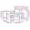vidaXL Mesa de centro 68x68x40 cm derivados de madeira cinzento sonoma