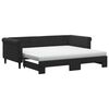 vidaXL Sof&aacute;-cama com gavet&atilde;o e colch&otilde;es 90x190 cm veludo preto