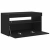 vidaXL Gabinete para TV 2 pcs Carvalho Preto 75 x 35 x 40 cm
