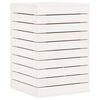 vidaXL Cesto de roupa suja 44x44x66 cm madeira de pinho maci&ccedil;a branco