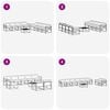 vidaXL Conjunto de Sof&aacute;s para Exterior 9 pcs Cinza Natural e Claro