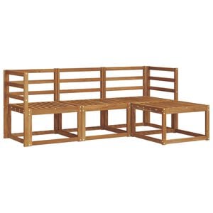 vidaXL Conjunto de Sof&aacute;s para Exterior 4 pcs Natural