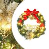 vidaXL Grinalda de Natal com 15 luzes LED 30 cm verde