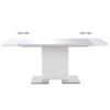 vidaXL Mesa de jantar extens&iacute;vel 180x90x76 cm MDF branco brilhante