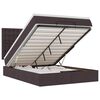 vidaXL Estrutura cama otomana colch&atilde;o 140x200cm tecido castanho escuro