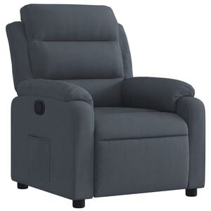 vidaXL Cadeira reclin&aacute;vel veludo cinzento-escuro