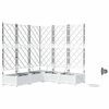 vidaXL Vaso de Jardim 5 unid. Branco 120 x 120 x 126 cm PP