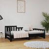 vidaXL Sof&aacute;-cama de puxar 2x(80x200) cm pinho maci&ccedil;o preto