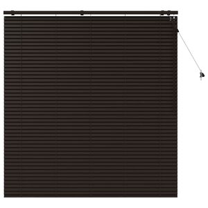 vidaXL Cortina Veneziana Marrom Escuro 160 x 160 cm 35 mm