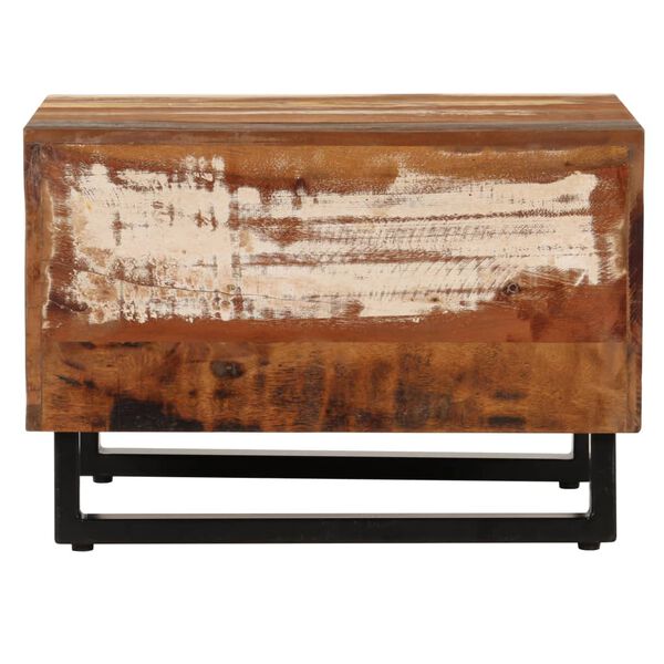 vidaXL Mesa de centro 50x50x35 cm madeira recuperada maci&ccedil;a