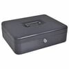 vidaXL Cofre com bloqueio Cinzento-escuro 30 x 24 x 9 cm A&ccedil;o