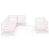 vidaXL 7 pcs conjunto lounge de jardim pinho maci&ccedil;o branco