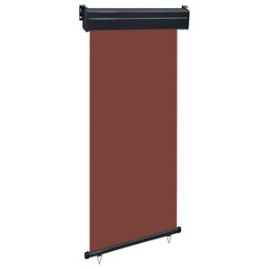 vidaXL Toldo lateral para varanda 100x250 cm castanho