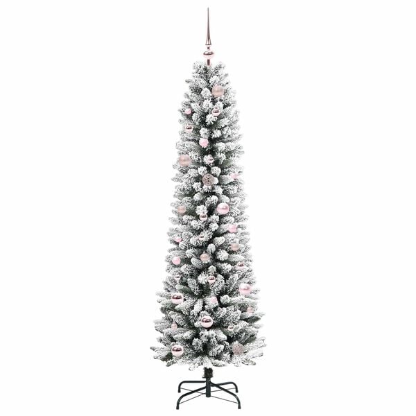 vidaXL &Aacute;rvore de Natal Artificial Branco 150 cm PVC, Metal e Pl&aacute;stico