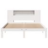 vidaXL Cama com estante sem colchão 140x190 cm pinho maciço branco