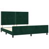 vidaXL Estrutura de cama sem colch&atilde;o 200x200 cm veludo verde-escuro