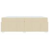 vidaXL Estrutura da Cama com colch&atilde;o Creme 200 x 200 cm tecido