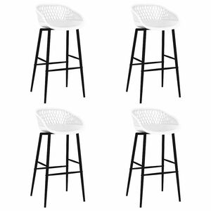 vidaXL Cadeiras de bar 4 pcs branco