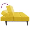 vidaXL Sof&aacute;-cama 2 lugares c/ apoio de p&eacute;s veludo amarelo
