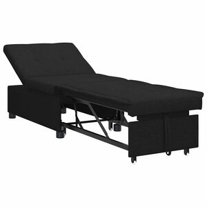 vidaXL Sof&aacute;-cama retr&aacute;til Preto 194 x 50 x 82 cm tecido
