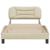 vidaXL Estrutura de cama sem colch&atilde;o Hvar 100x200 cm tecido cor creme