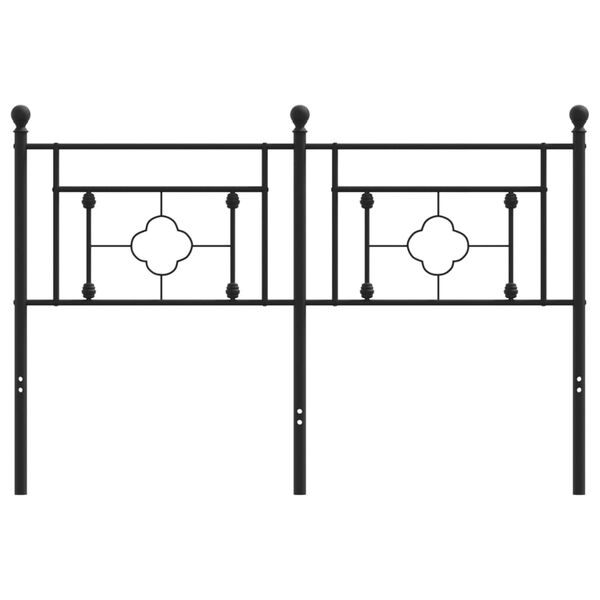 vidaXL Cabeceira de substitui&ccedil;&atilde;o 140 cm metal preto