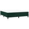 vidaXL Cama com molas/colch&atilde;o 180x200 cm veludo verde-escuro