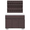 vidaXL Cama com molas/colchão 90x200 cm tecido castanho-escuro