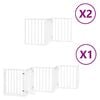 vidaXL Port&atilde;o p/ c&atilde;es com porta dobr&aacute;vel 12 pain&eacute;is 600cm &aacute;lamo branco