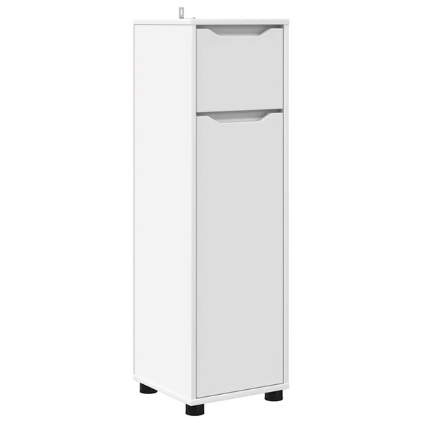 vidaXL Arm&aacute;rio de Banheiro com gaveta Manual Branco 30,5 x 30 x 101 cm