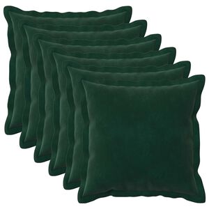 vidaXL Capa almofada 6 unid. HOUTEN Verde-Escuro 30 x 30 cm Veludo