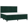 vidaXL Cama com molas/colch&atilde;o 200x200 cm veludo verde-escuro
