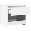 vidaXL Mesa de cabeceira 40x30x39 cm contraplacado branco brilhante