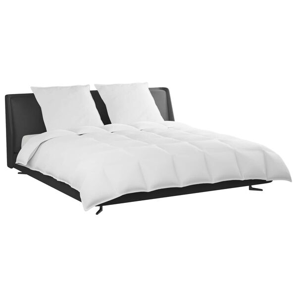 vidaXL Conjunto de Edredom com travesseiro 3 pcs Branco Pena de ganso