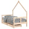 vidaXL Estrutura de cama infantil c/ gavetas 80x160 cm pinho maci&ccedil;o