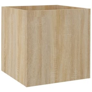 vidaXL Vaso/floreira 40x40x40 cm madeira processada Carvalho Sonoma
