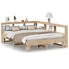 vidaXL Cama com estante sem colch&atilde;o 150x200 cm pinho maci&ccedil;o