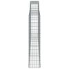 vidaXL Cestos gabião arqueados 8pcs 400x30x140/160cm ferro galvanizado