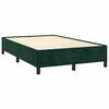vidaXL Estrutura de cama sem colch&atilde;o 120x200 cm veludo verde-escuro