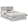 vidaXL Estrutura da Cama Cinzento 140 x 190 cm Madeira de Engenharia