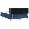 vidaXL Cama Box com colch&atilde;o com cabeceira Azul 140 x 190 cm tecido